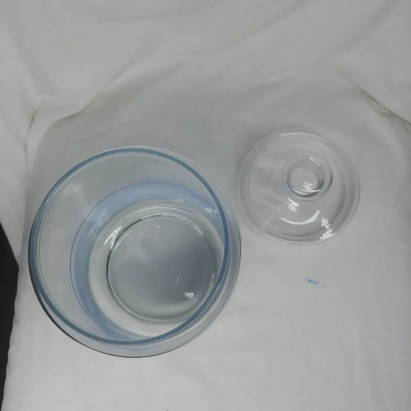 Vintage Arcopal Glass Cookie Jar with Lid designed Marc Palluy Primeur  1980s - Picture 5 of 7